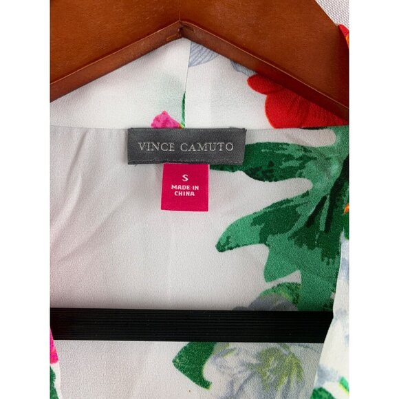 Vince Camuto Cold Shoulder Floral Blouse S Polyester Womens Top Made In China Mu - Picture 5 of 7